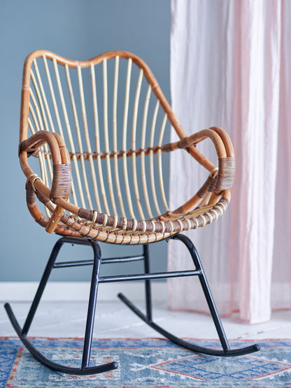 Bloomingville Reine rocking chair, nature, rattan