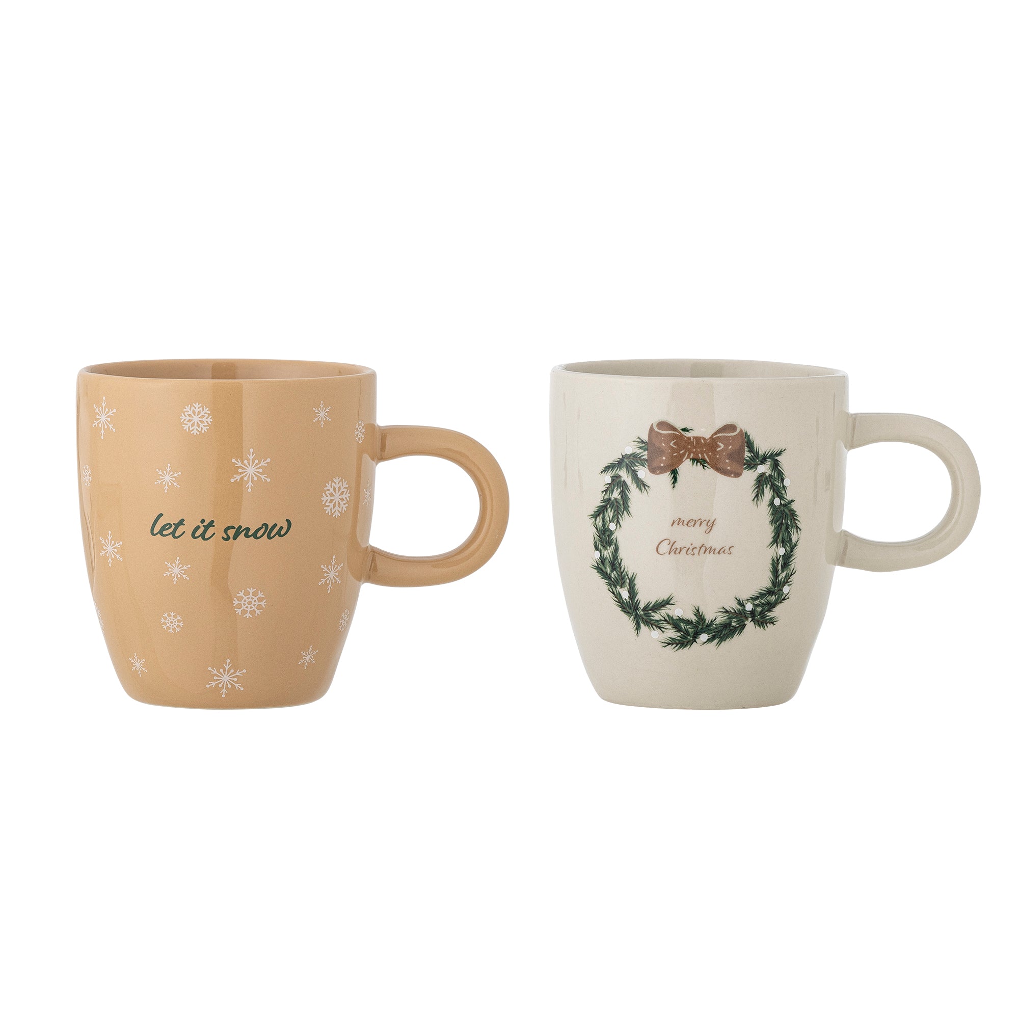 Jolina Mug, Natural, Stoneware D9xH10 cm, set of 2