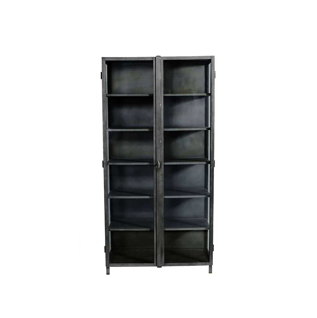 Muubs - Glass Cabinet - 2 Doors New York - Black Iron - B100XD45XH200 cm