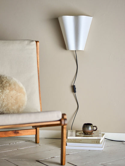 Bloomingville Janese wall lamp, white, paper