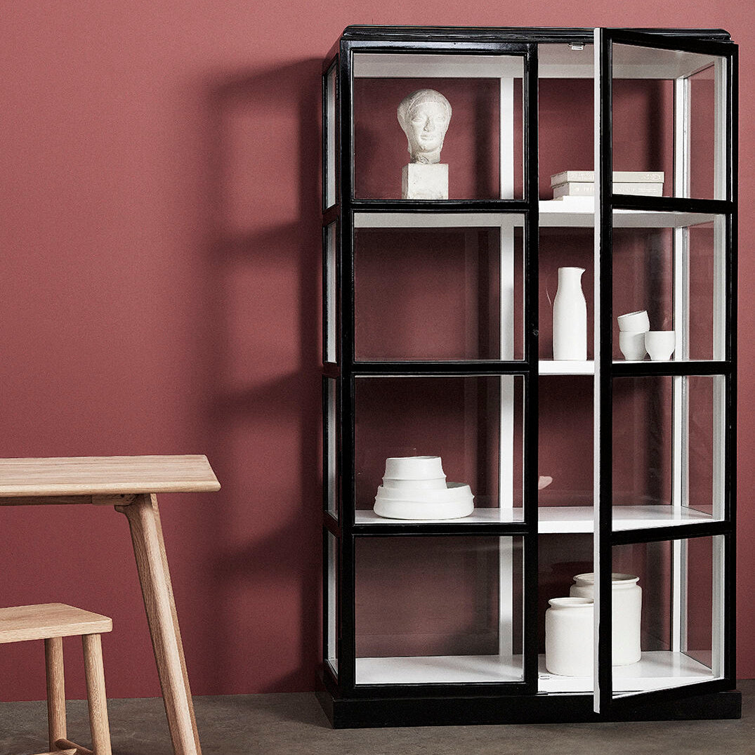 Display Cabinet Black/White - 110x50xh187cm