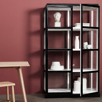 Display Cabinet Black/White - 110x50xh187cm