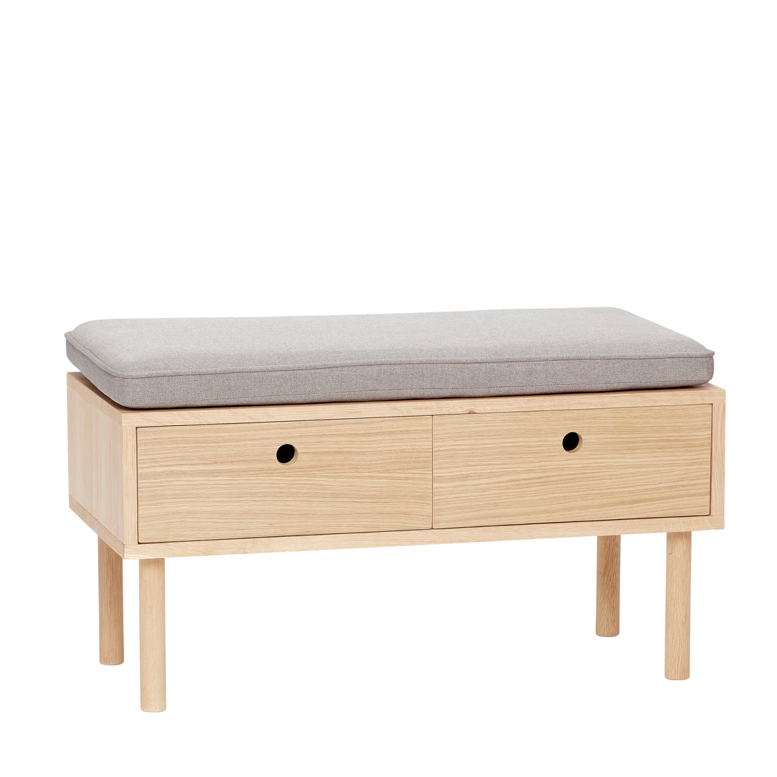 Hide bench gray/nature - 85x40xh42cm