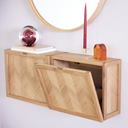 Herringbone Shoe Cabinet Natural - 22x50xh40cm