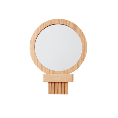 Comb Hand Mirror Natural - 21x16x2cm