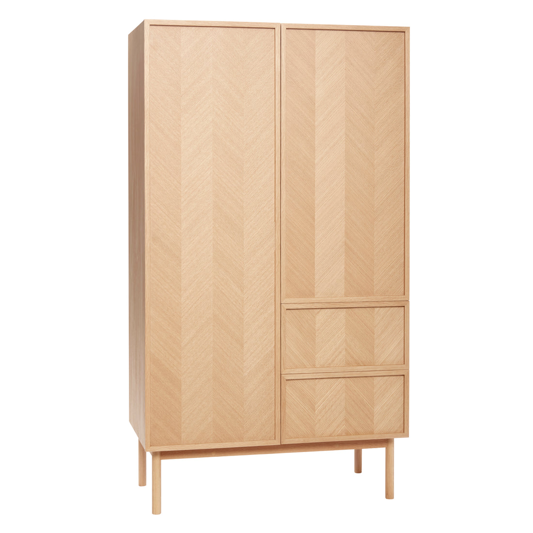 Herringbone Wardrobe Large Nature - 100x52x180cm