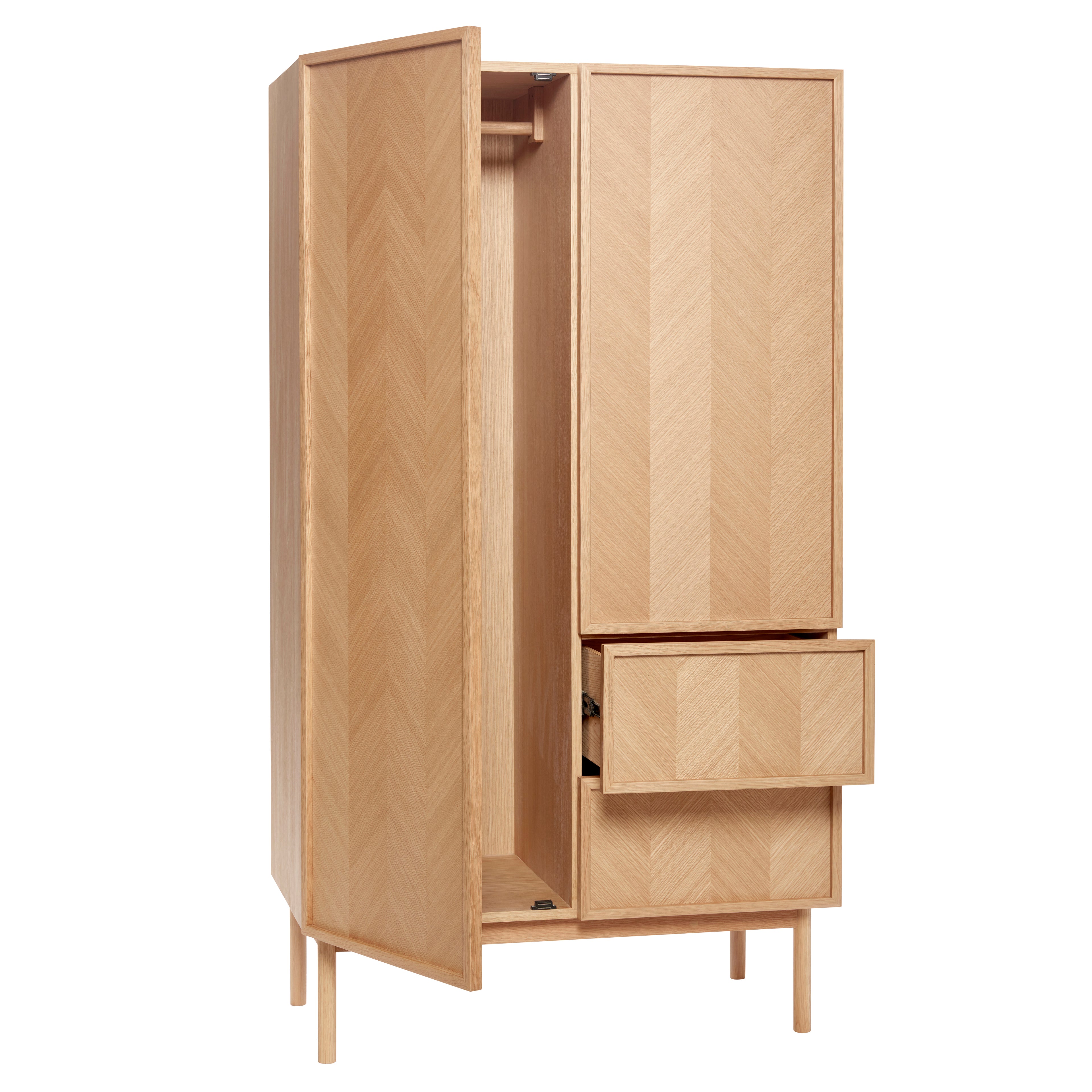 Herringbone Wardrobe Large Nature - 100x52x180cm