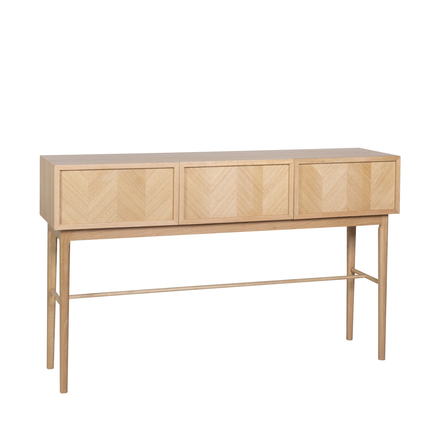 Herringbone Console Table Drawers Natural - 150x38xh90cm