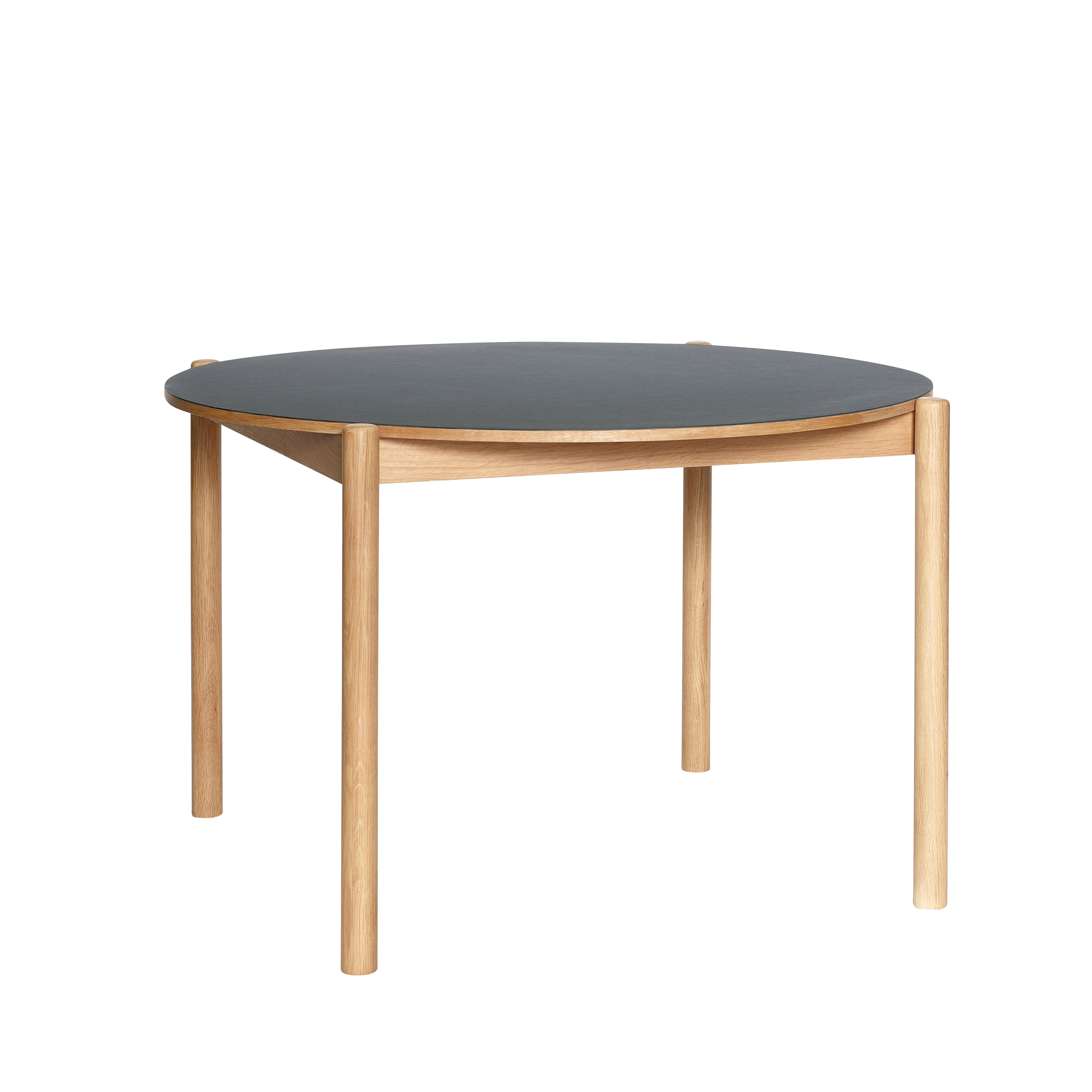 Oblique Dining Table Round Black - ø115xh75cm