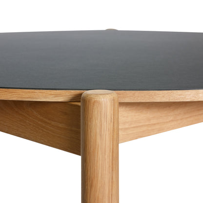 Oblique Dining Table Round Black - ø115xh75cm