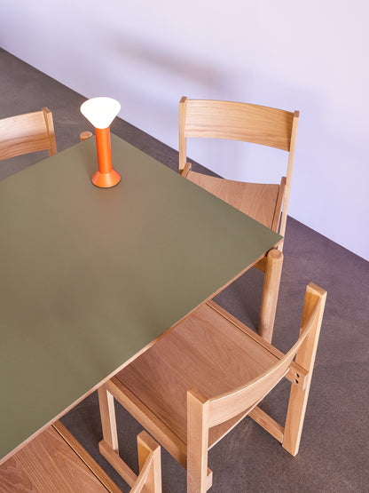 Oblique Dining Table Rectangular Olive Green - 190x107xh75cm