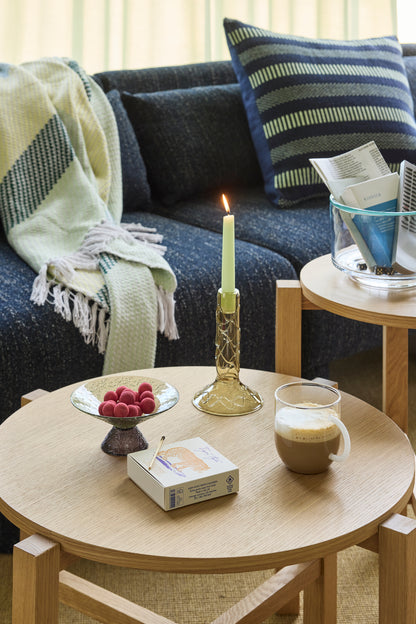 Four Coffee table Natural (set of 2) - ø68xh42cm, ø48xh55cm