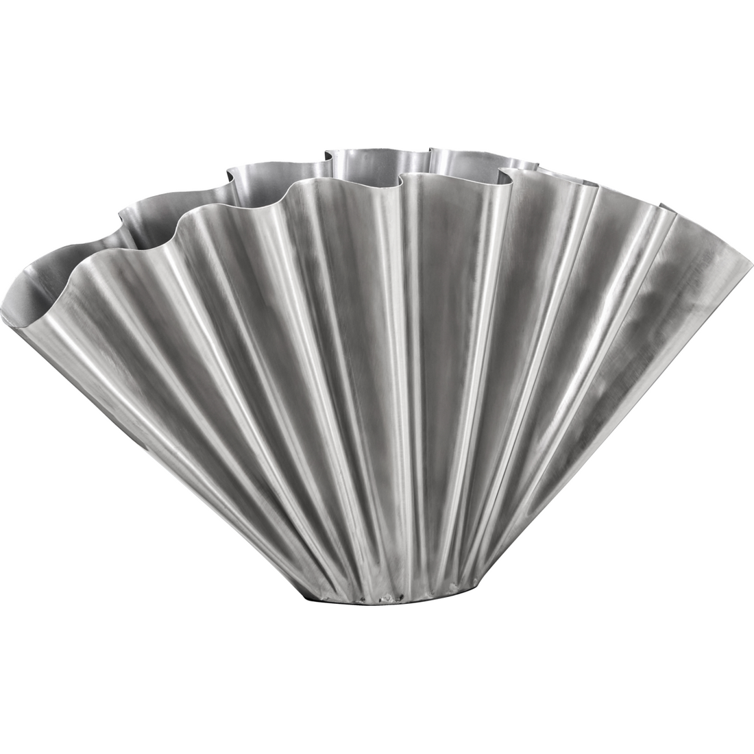 Vase, hdflood, brushed silver finish