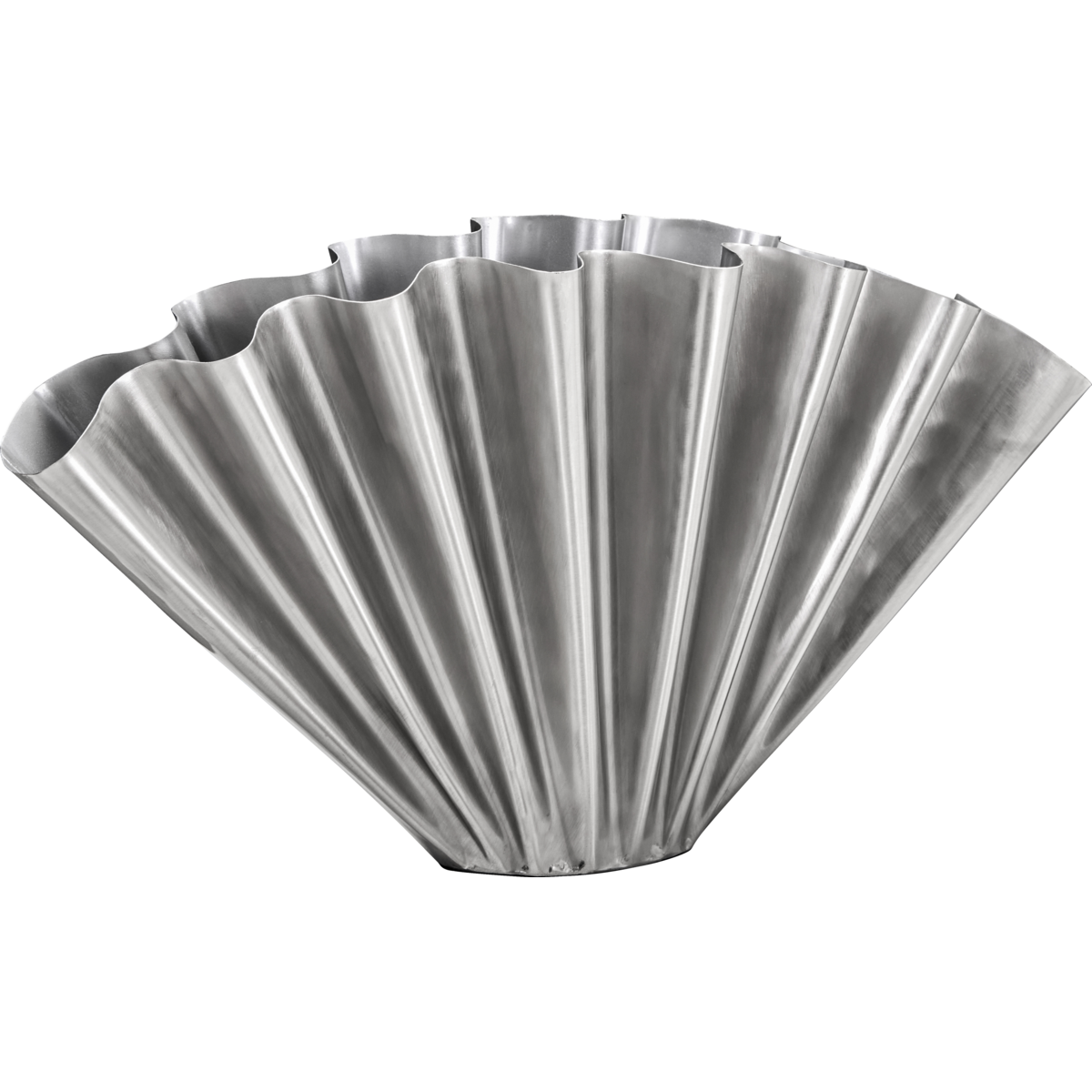 Vase, hdflood, brushed silver finish