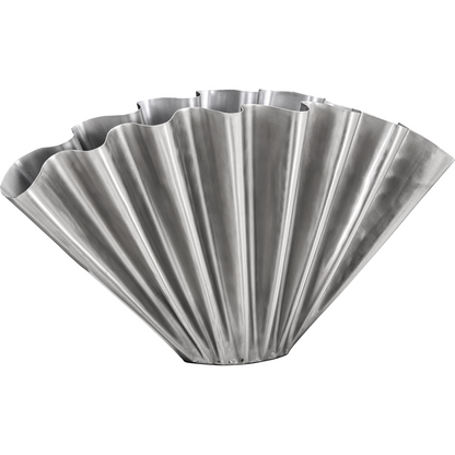 Vase, hdflood, brushed silver finish