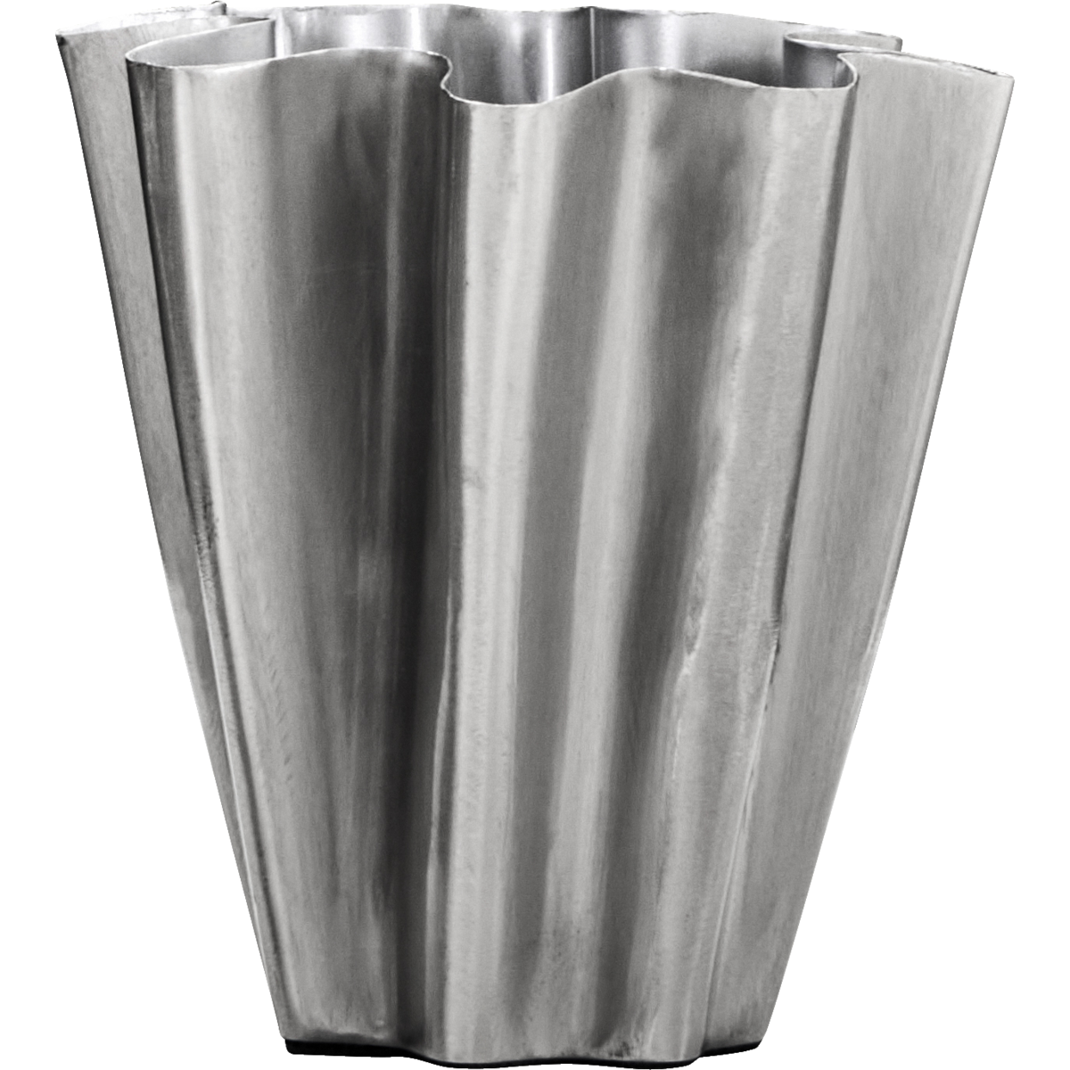 Vase, HDFlood, Brushed silver finish