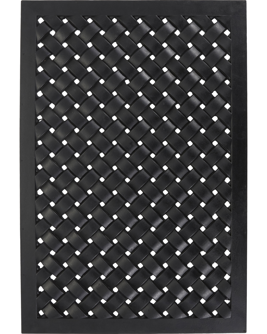 Doormat, HDBraid, Black 90x60 cm