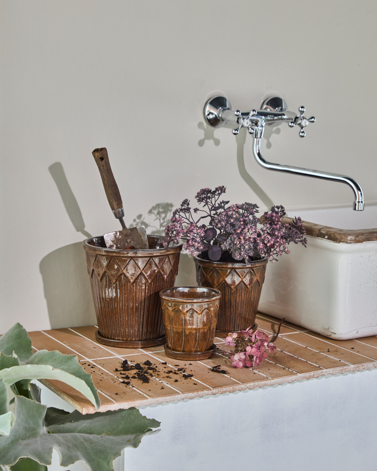 Flower pot, HDCora, Brown