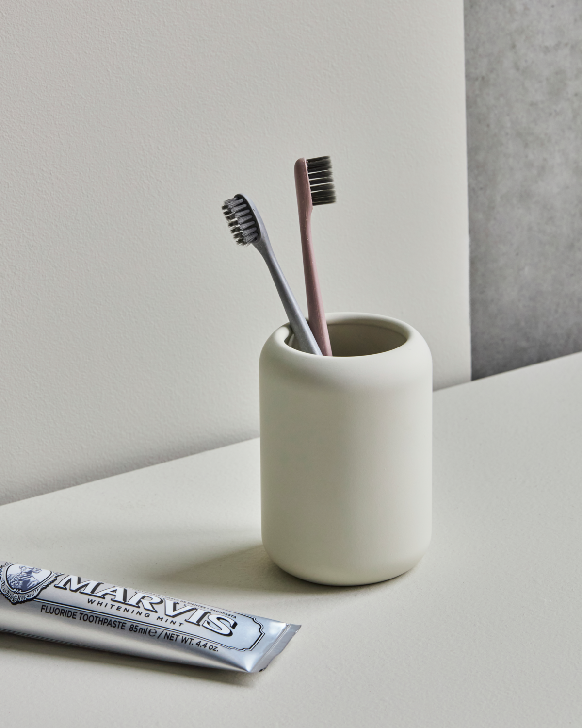 Toothbrush holder, HDWah, Off-white