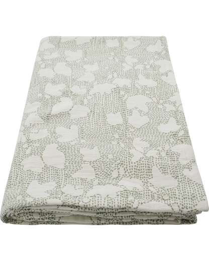 Bedspread, HDMori, Off-white; Khaki-coloured