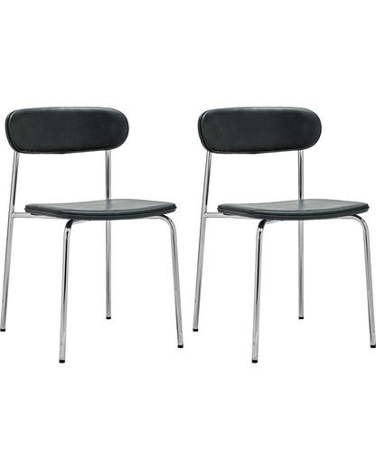 Chair, HDPova, Chrome; Dark green