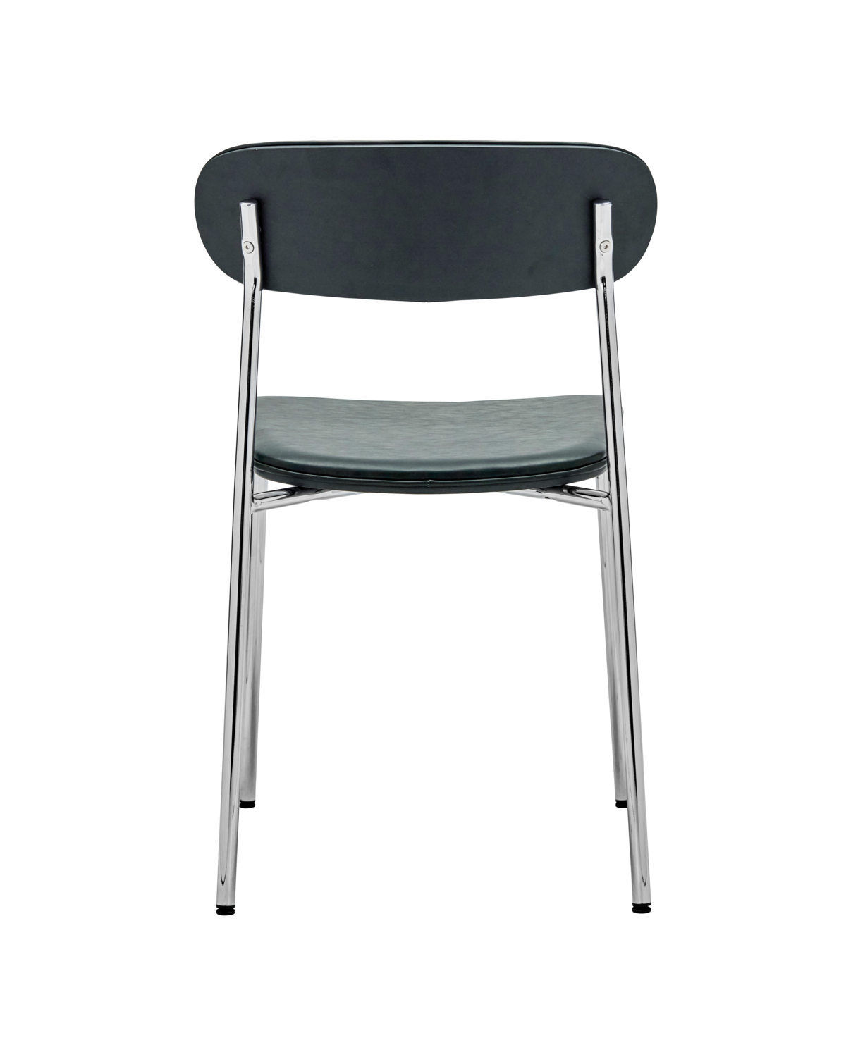 Chair, HDPova, Chrome; Dark green