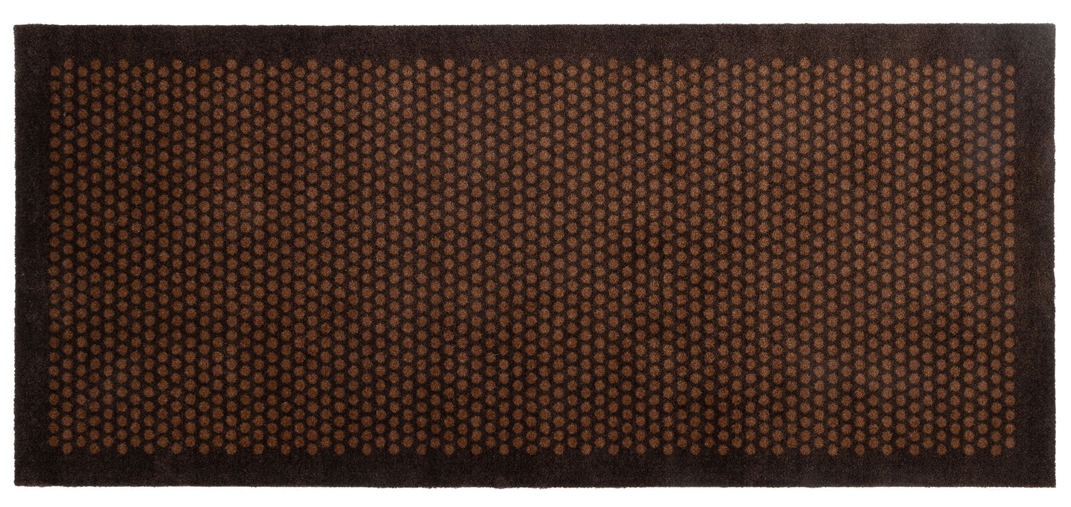 News - Carpet/had 90 x 200 cm - Dot/Cognac -Dark Brown