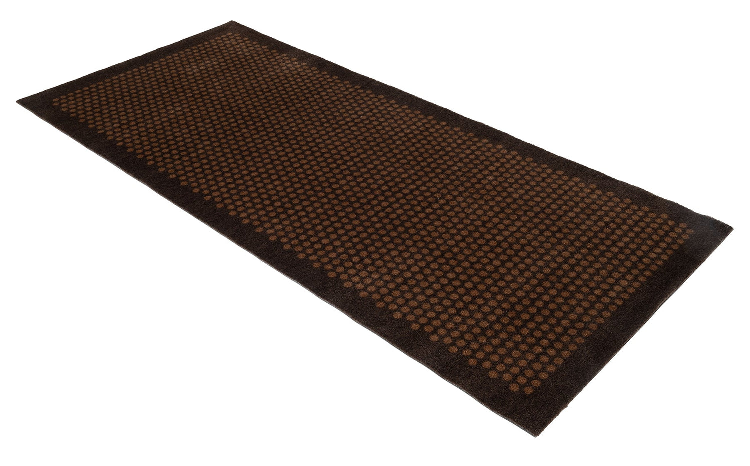 News - Carpet/had 90 x 200 cm - Dot/Cognac -Dark Brown