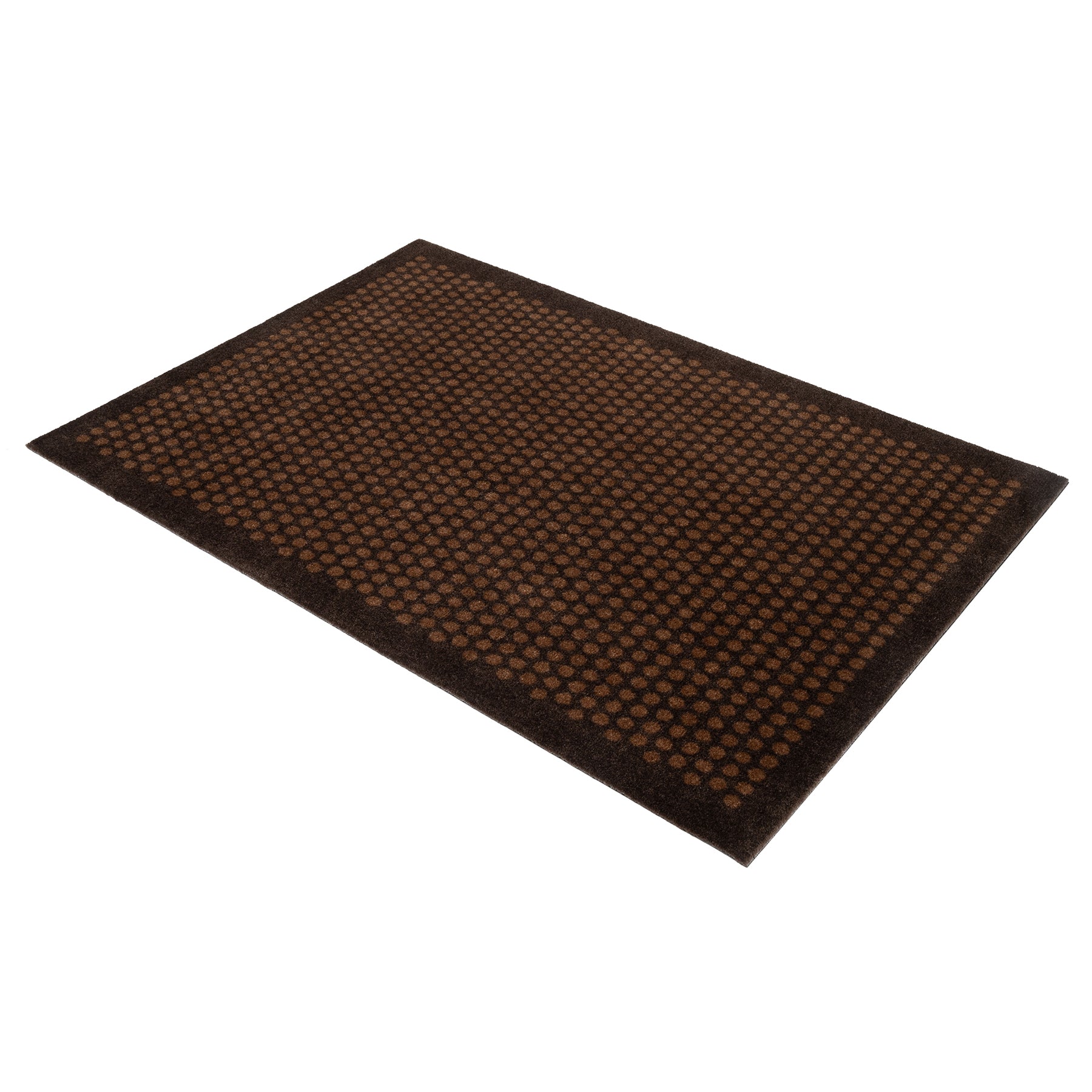 News - Carpet/had 90 x 130 cm - Dot/Cognac -Dark Brown