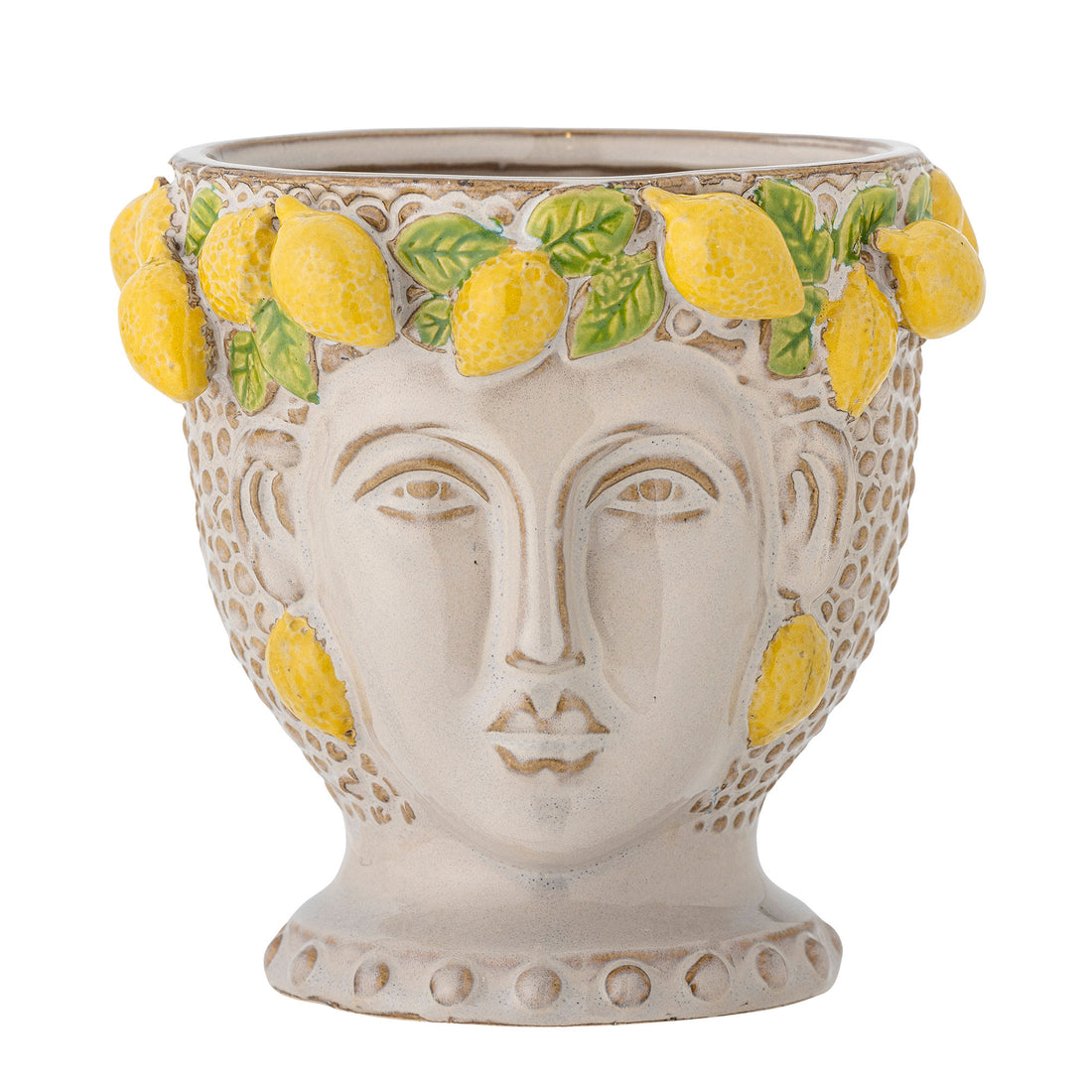 Creative Collection Limone Herbal Potted Hjules, Yellow, Stoneware