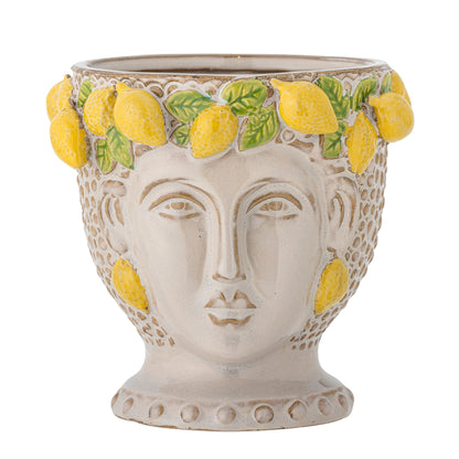 Creative Collection Limone Herbal Potted Hjules, Yellow, Stoneware