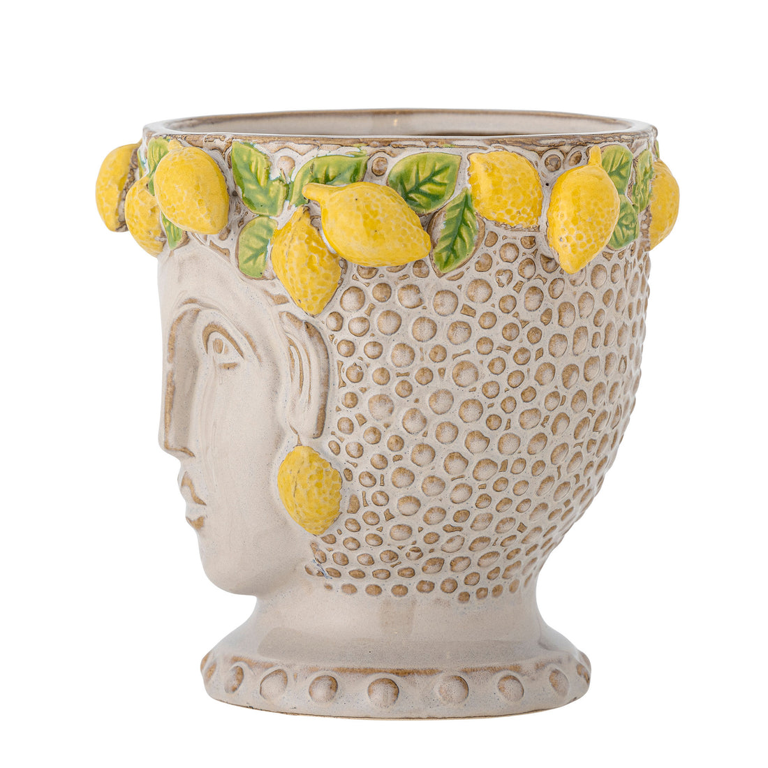 Creative Collection Limone Herbal Potted Hjules, Yellow, Stoneware
