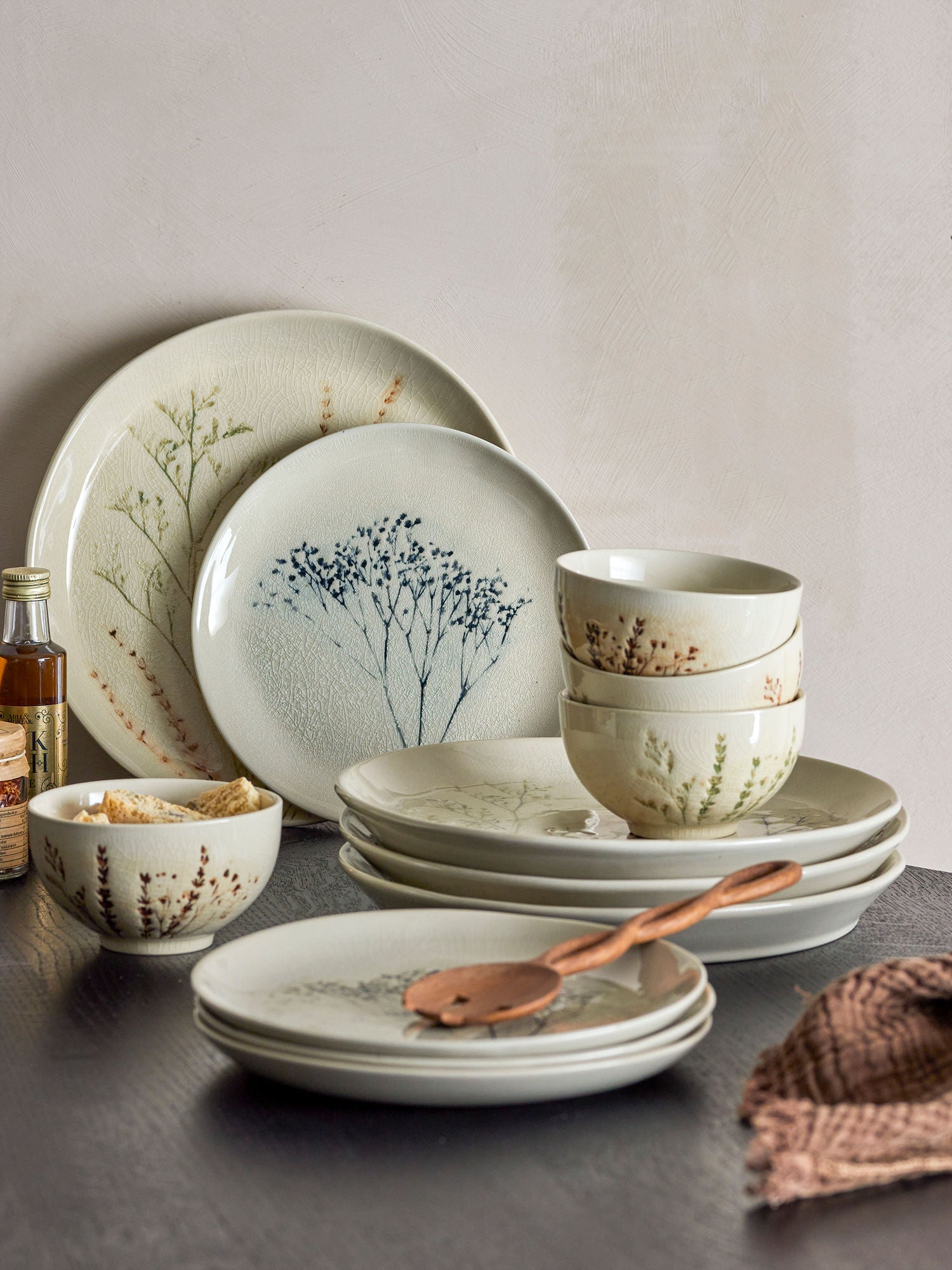 Bloomingville Bea table service set, nature, stoneware