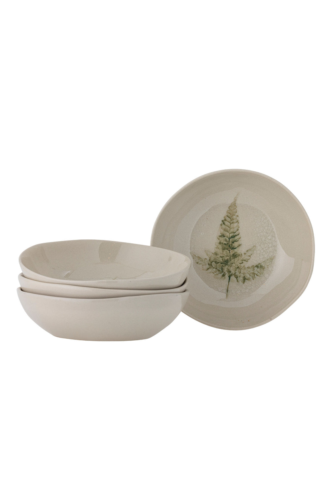 Bloomingville Bea Plate Deep, Multipak, Nature, Stoneware
