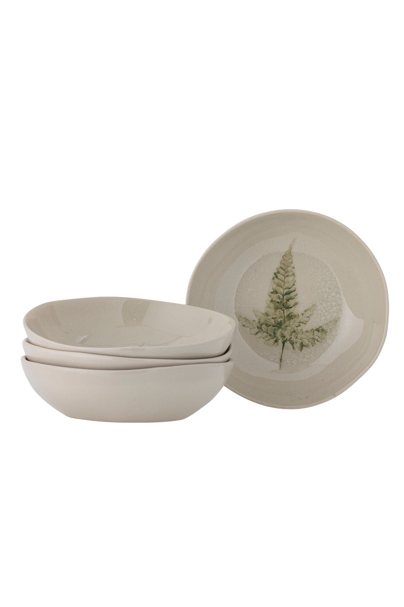 Bloomingville Bea Plate Deep, Multipak, Nature, Stoneware