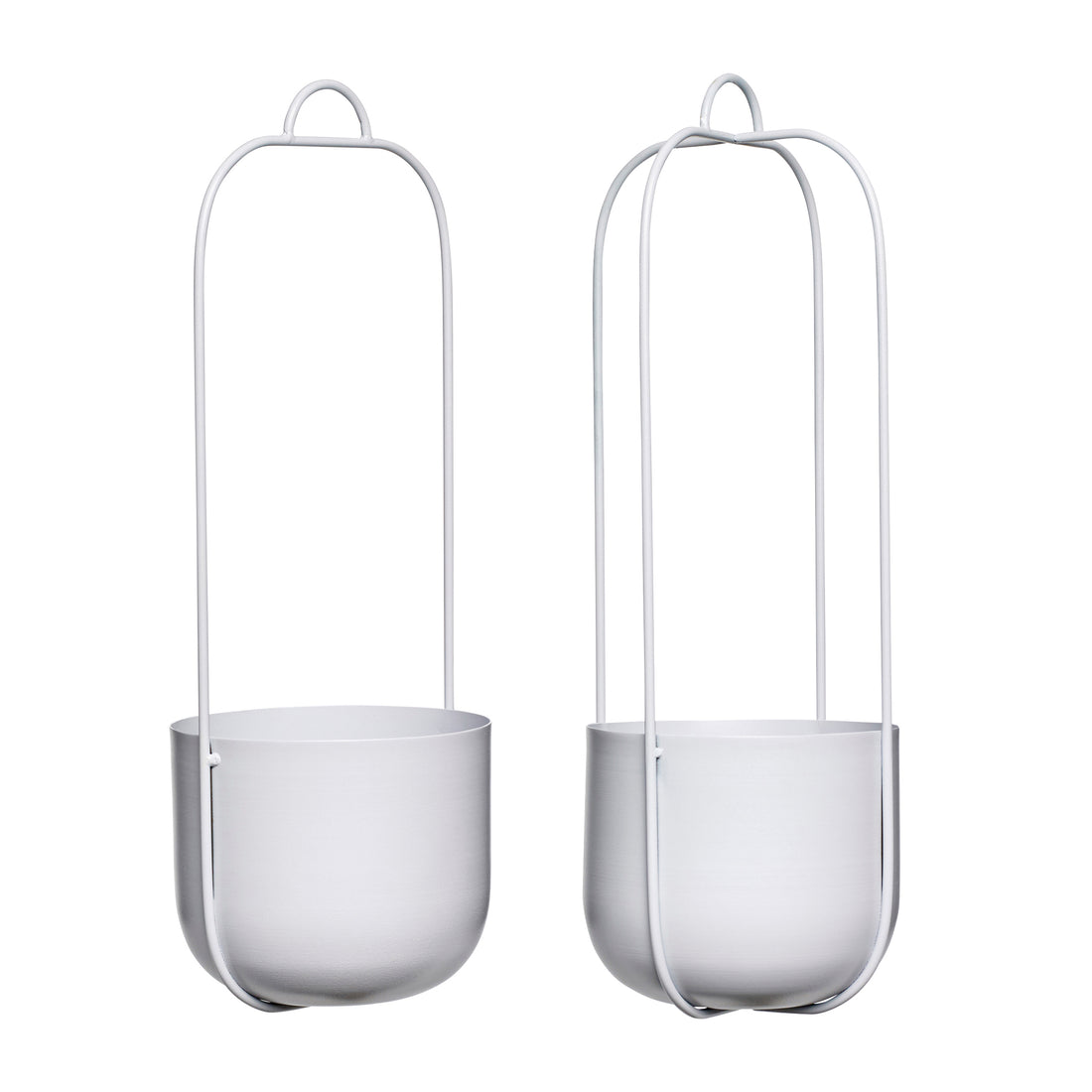 Lotus hanging pot light gray (set of 2) - Ø16XH44CM