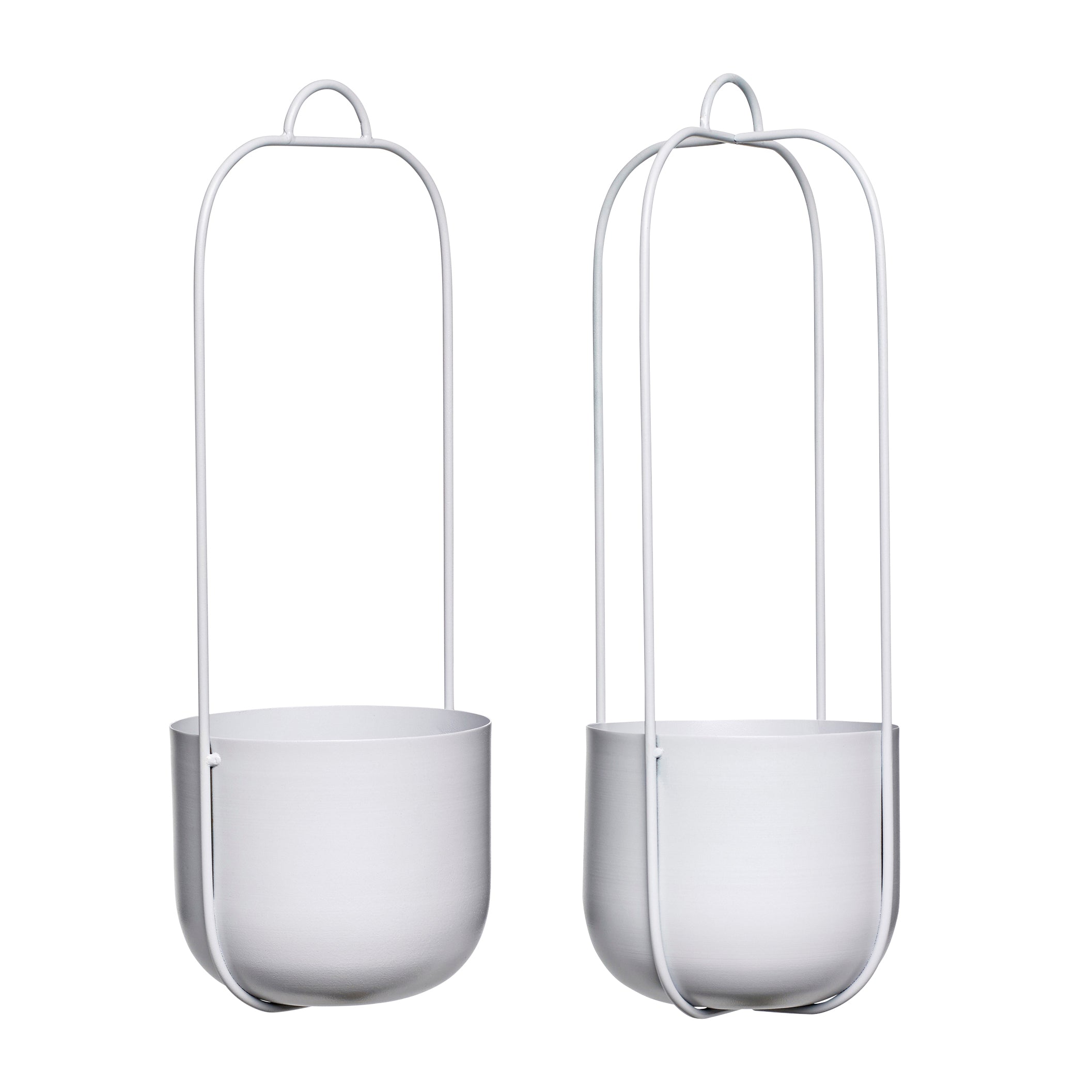 Lotus hanging pot light gray (set of 2) - Ø16XH44CM