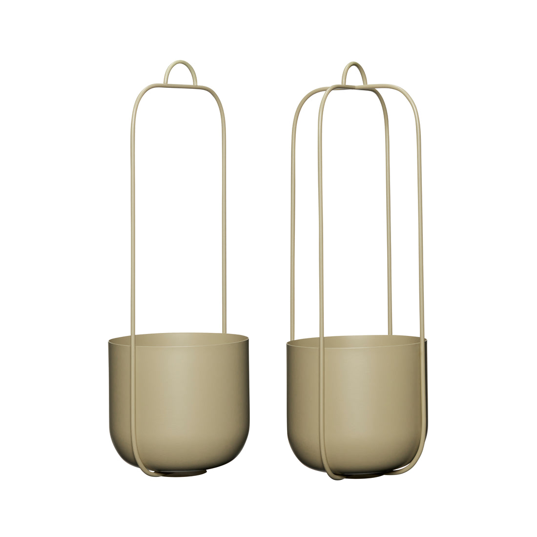 Lotus hanging pot khaki (set of 2) - Ø16XH44CM