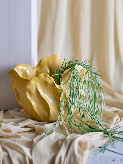Bloomingville Bastien bowl, yellow, stoneware