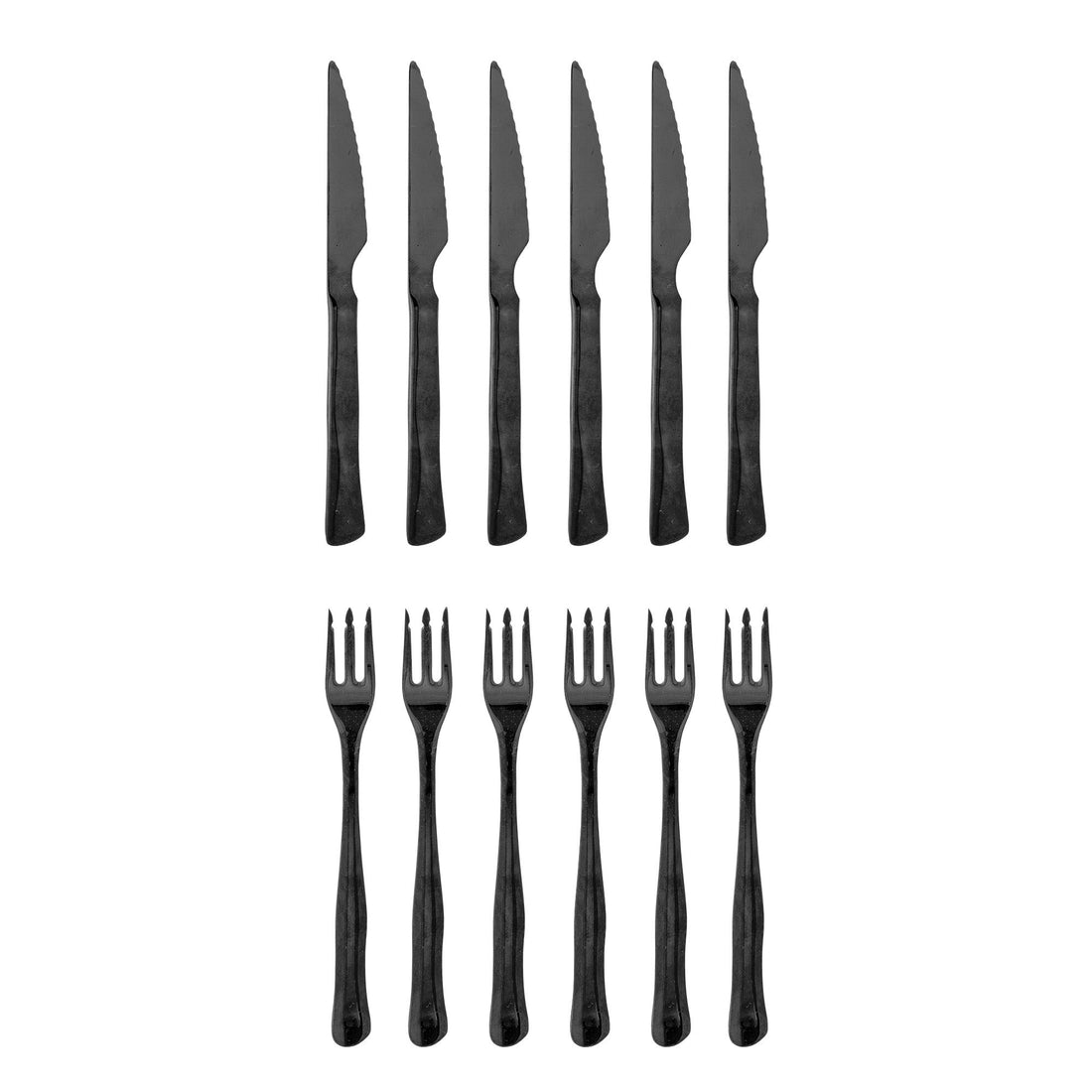 Bloomingville Ollin Grill cutlery, Multipak, black, stainless steel