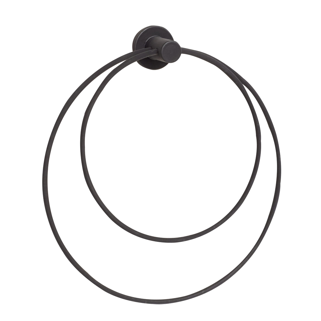 Loop Towel holder Black - 26x23cm