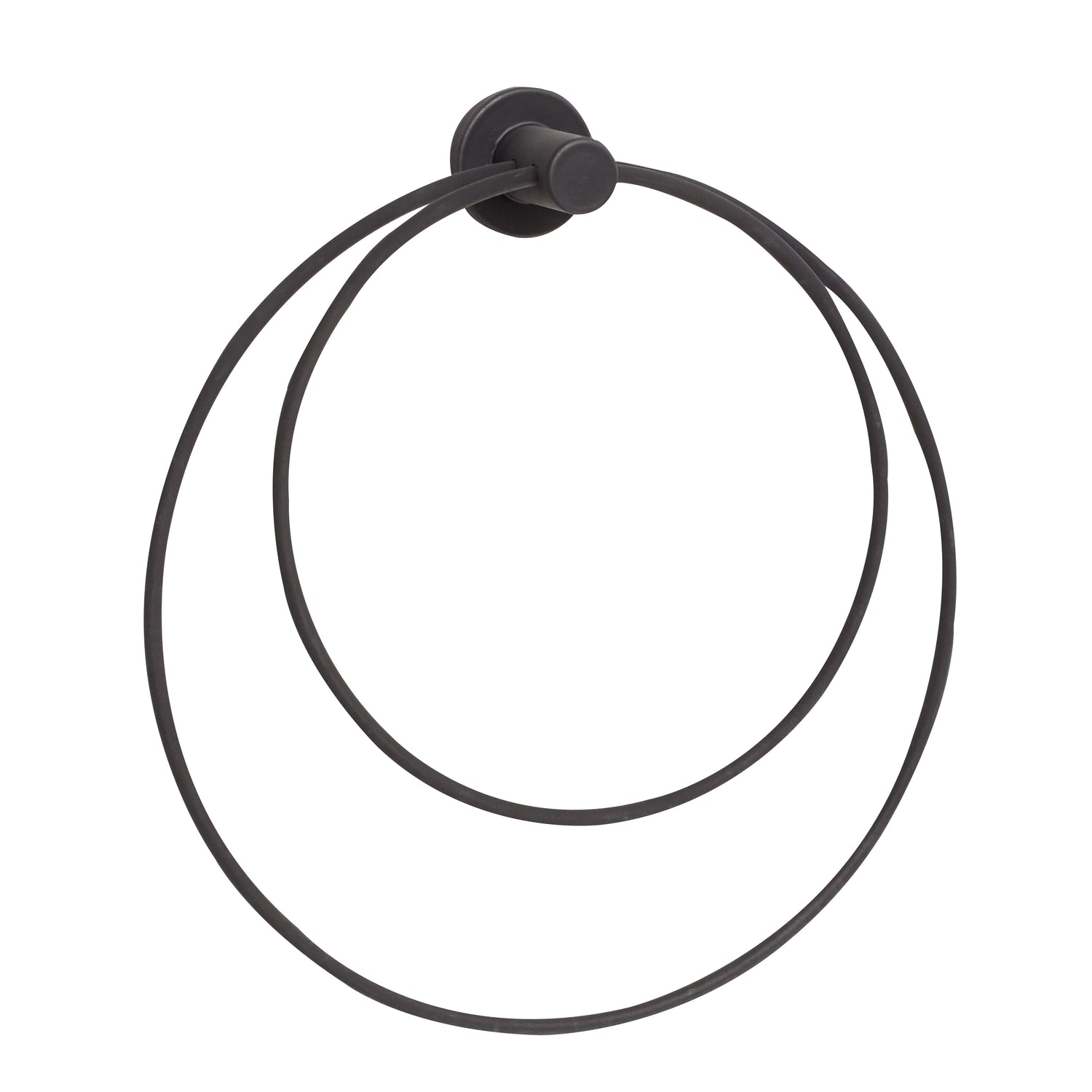 Loop Towel holder Black - 26x23cm