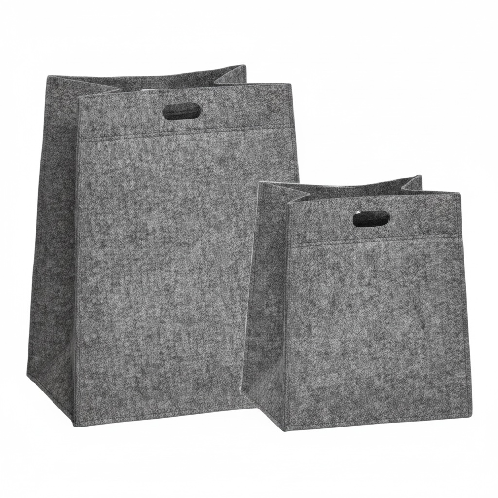 Felt basket from Hubsch set of 2