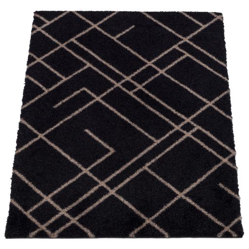 GULVMÅTTE 40 x 60 CM - LINES/SAND BLACK - Tica Copenhagen - DesignGaragen.dk