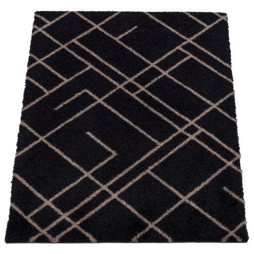 Floor mat 60 x 90 cm - lines/sand black