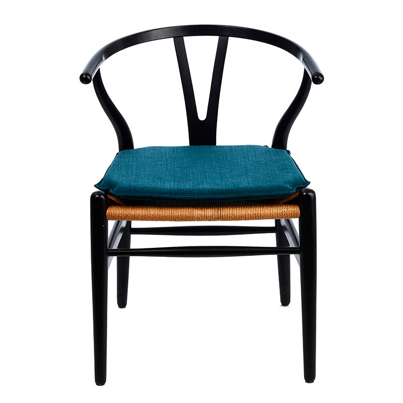 Cushion to Hans J. Wegner Y-chair Ch24 in dark petrol fabric padding