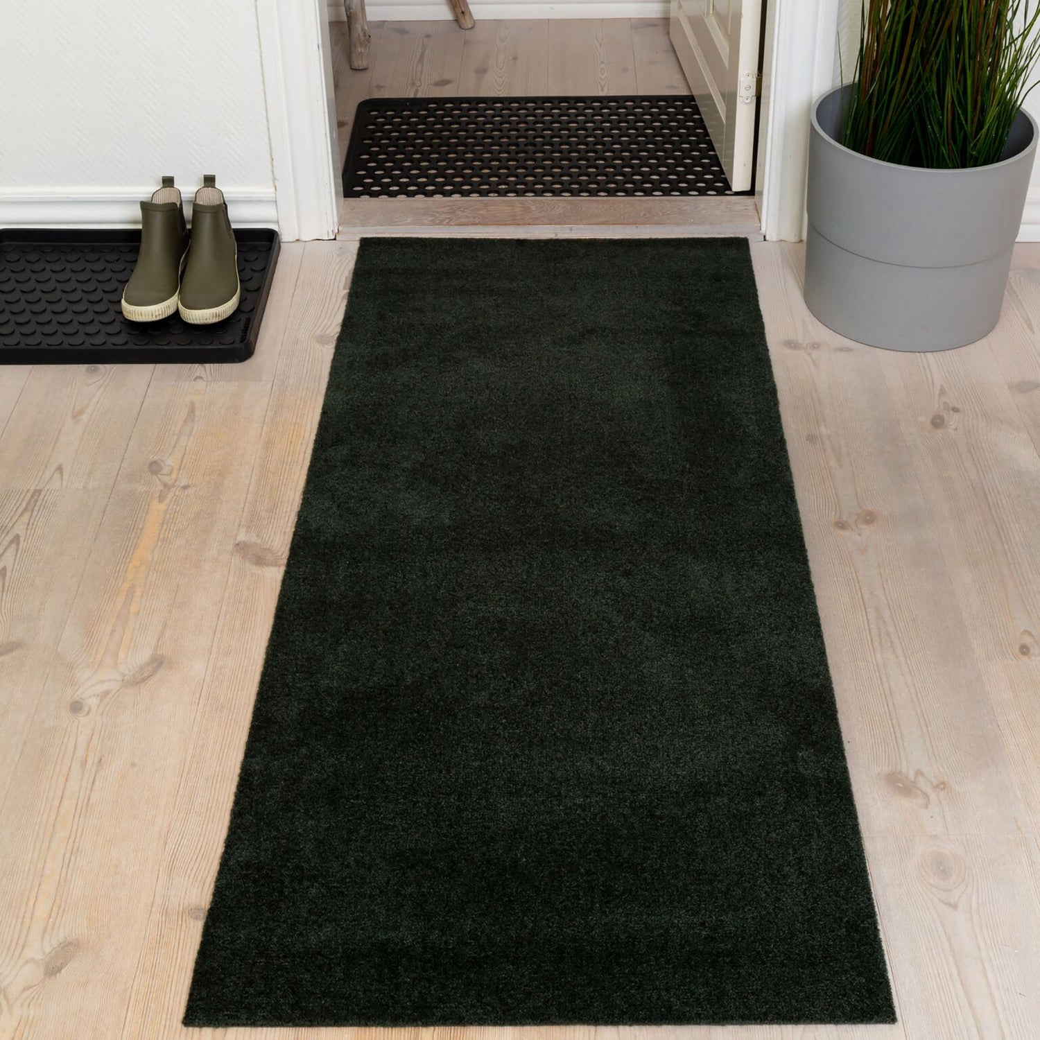 Floor mat 90 x 130 cm - Uni Color/Dark Green