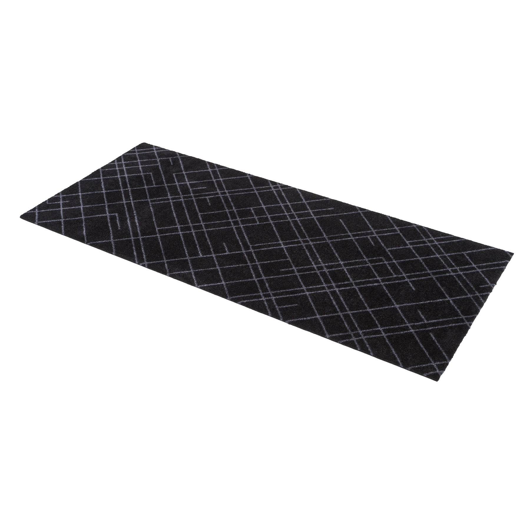 Floor mat 67 x 150 cm - Lines/Black Gray