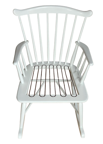 Luxury black leather cushion to Farstrup Rocking Chair Model 183