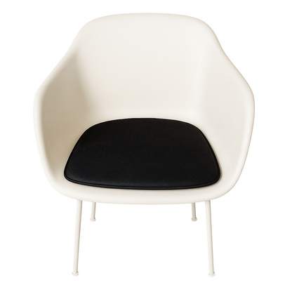 Luxury cushion to the muuto fiber armchair chair in - black leather